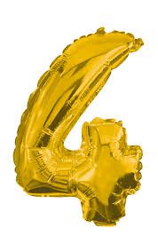     			Lalantopparties Number foil balloon 32 inch 4 number For party decoration, birthday, anniversary, wedding, valentine, baby decoration, bachelorette, bachelors, christmas decoration, Gold (Pack of 1)
