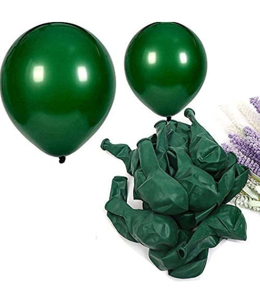     			Lalantopparties Plain Latex Balloons 9 inch For birthday decoration, anniversary, valentine, baby surprise, wedding, engagement, bachelorette, bachelors party, party decoration, Green (35 pcs Pack Of 1)