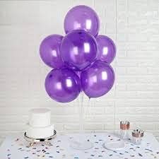     			Lalantopparties Plain Latex Balloons 9 inch For birthday decoration, anniversary, valentine, baby surprise, wedding, engagement, bachelorette, bachelors party, party decoration, Purple (35 pcs Pack Of 1)