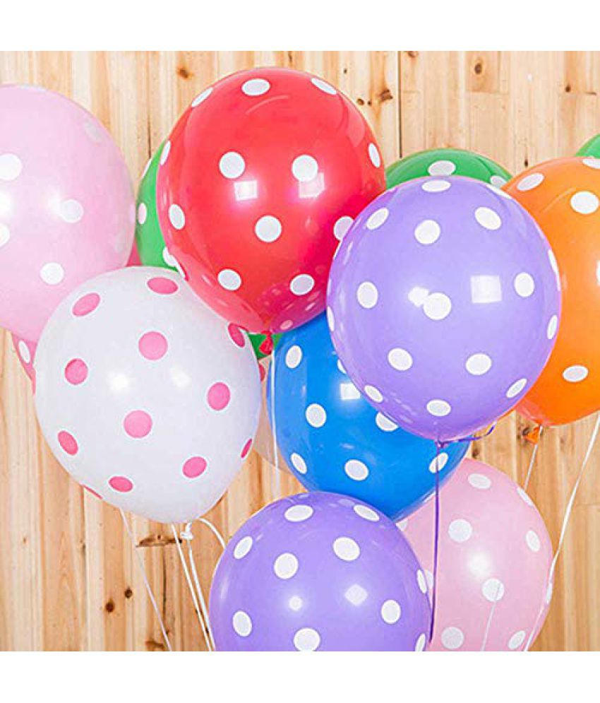     			Lalantopparties Polka Dot Balloon Spotty Balloon For Party Decoration, anniversary, birthday, engagement, bachelorette, bachelors, valentine, bridal shower, Purple (10 pcs Pack Of 1)
