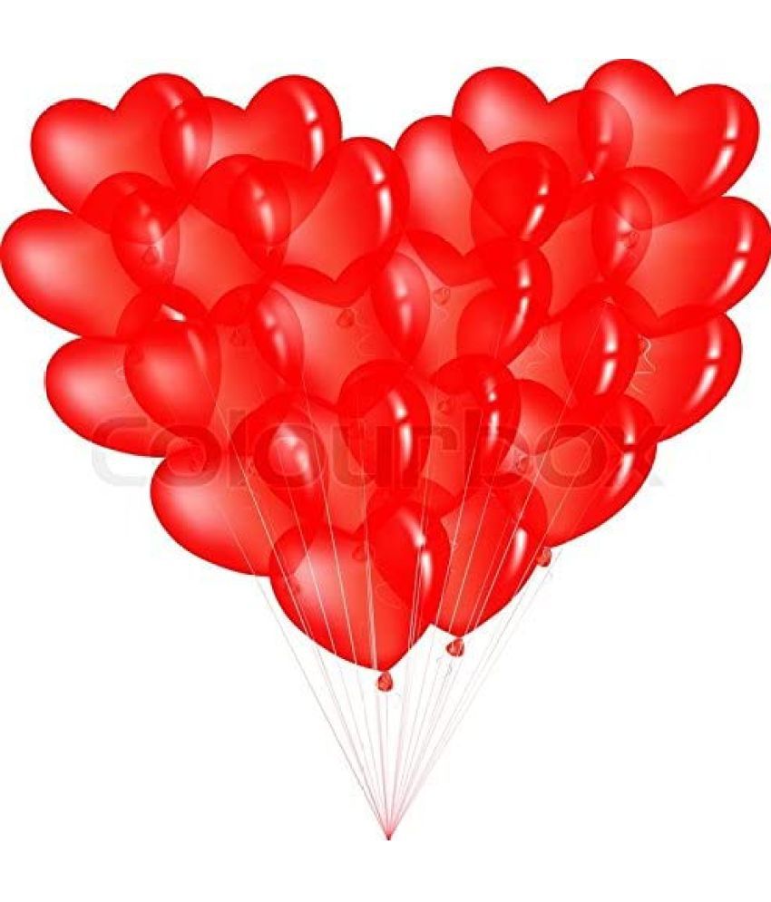     			Lalantopparties latex Balloon heart shape For valentine, birthday, wedding, anniversary, engagement, baby surprise, bacehlorette party, bachelors party, theme decoration, Red (pack of 50)