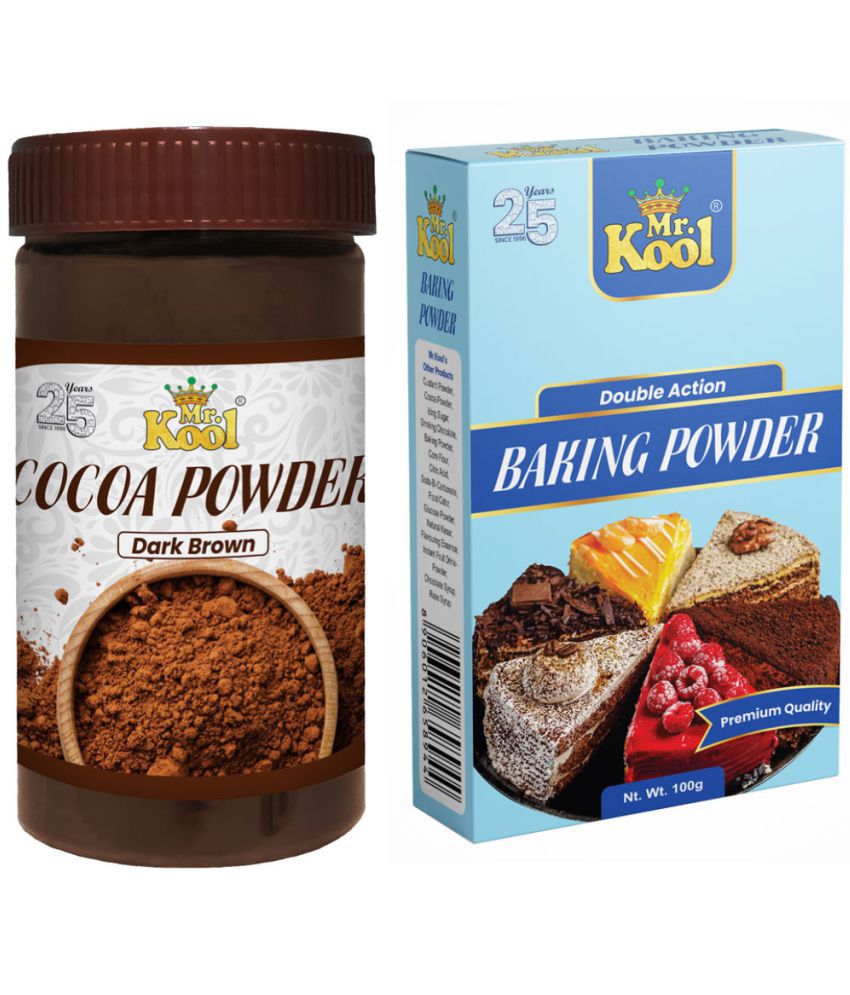 Mr.Kool UNSWEETNED COCOA BAKING MIX 200 g Pack of 2