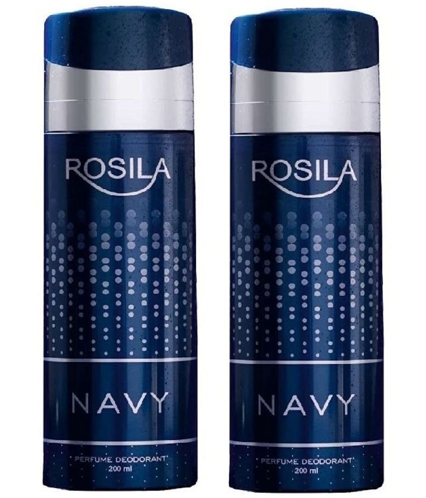     			ROSILA - 2 NAVY DEODORANT ,200ML EACH Deodorant Spray for Men,Women 400 ml ( Pack of 2 )