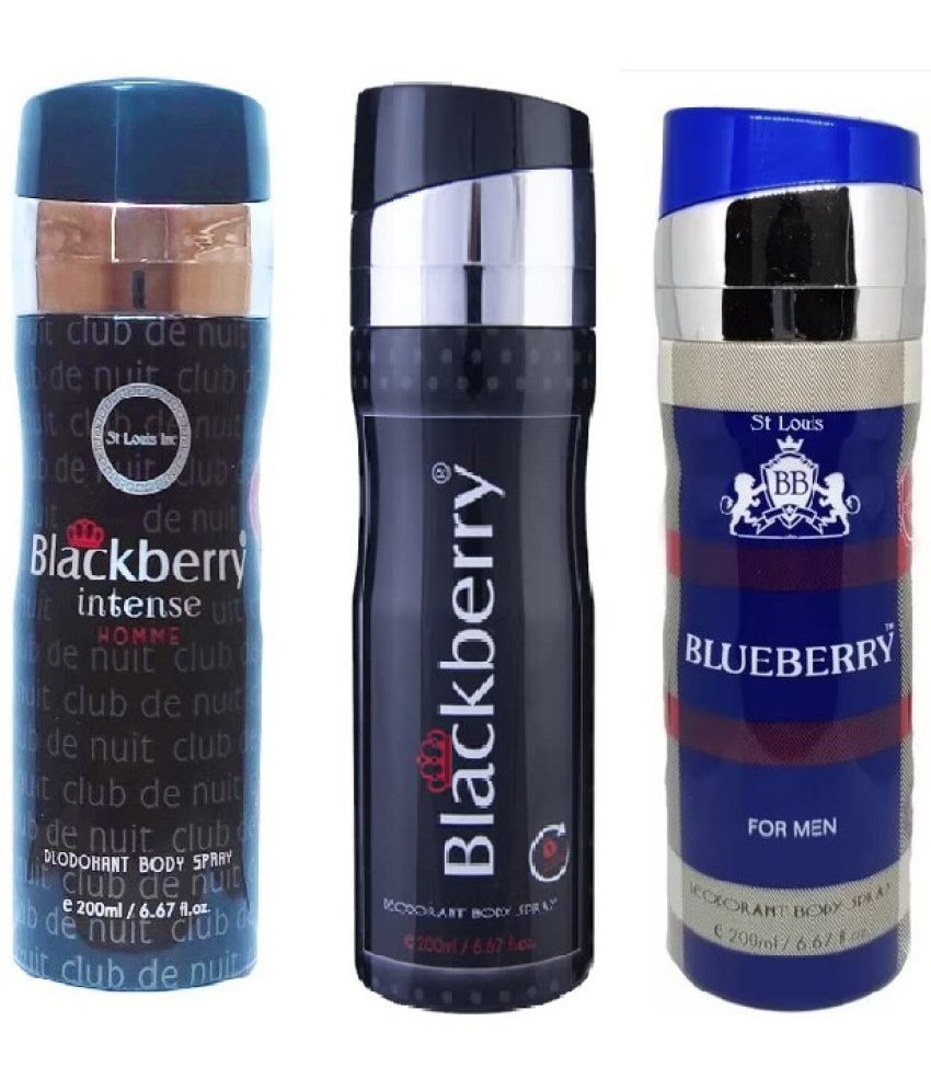     			St Louis - BLACKBERRY INTENSE,BLACKBERRY, BLUEBERRY Deodorant Spray for Men,Women 600 ml ( Pack of 3 )