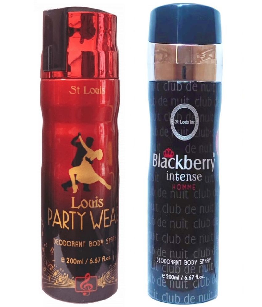     			St Louis - BLACKBERRY INTENSE, PARTYWEAR DEODORANT Deodorant Spray for Men,Women 400 ml ( Pack of 2 )