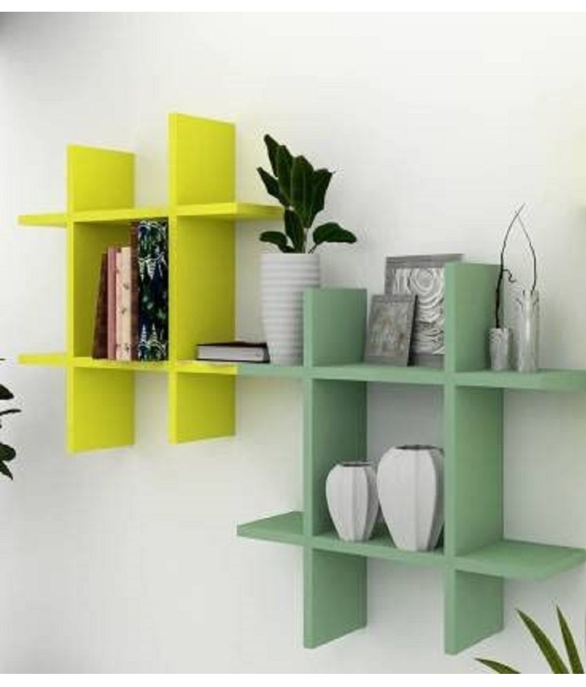 TFS Floating Shelves Yellow MDF Pack of 1 Buy TFS Floating Shelves