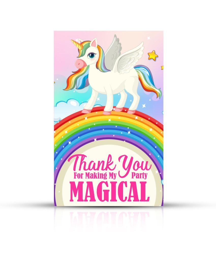     			Zyozi Unicorn Thank You for Making My Party Magical Tags for Birthday, Unicorn Thank You Label Tags for Birthday, Bridal Shower, Wedding, Baby Shower, Graduation, Thanksgiving Favor (Pack of 20)