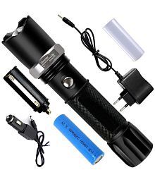 QTX - 12W Rechargeable Flashlight Torch ( Pack of 1 )