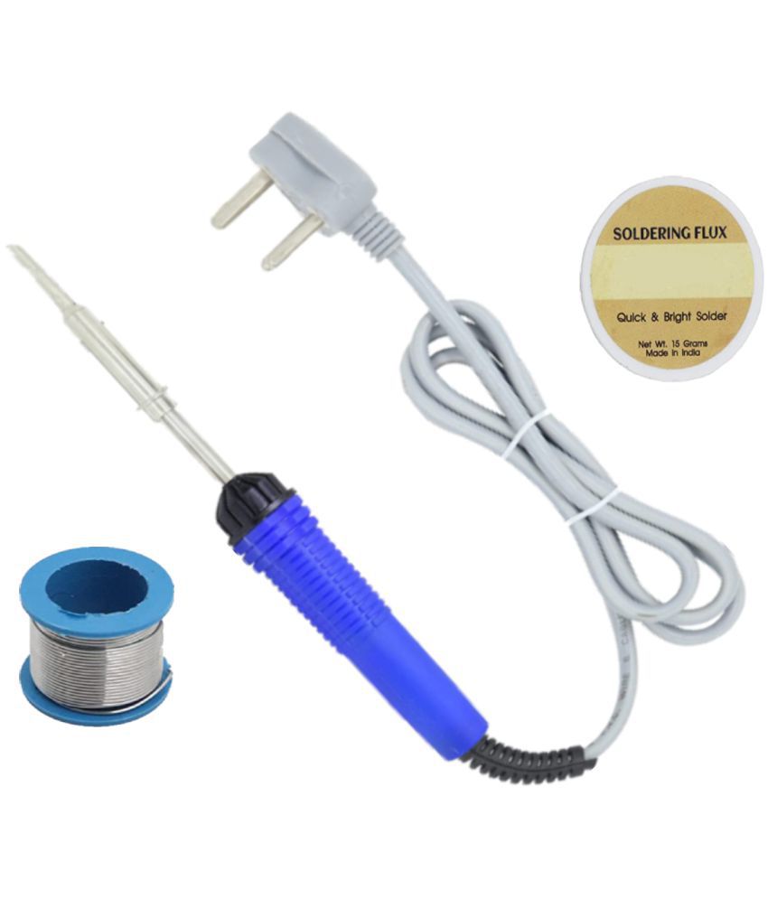     			ALDECO: ( 3 in 1 ) Soldering Iron Kit contains- Blue Iron, Wire, Flux