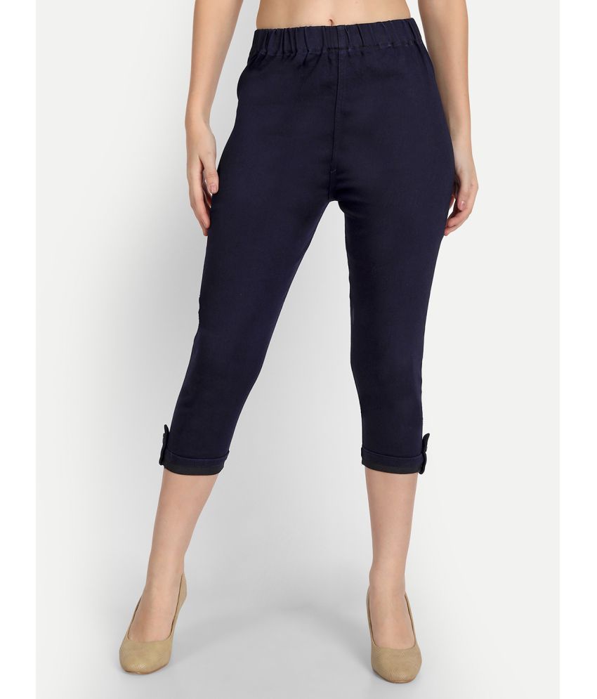     			AngelFab Denim Capris - Navy