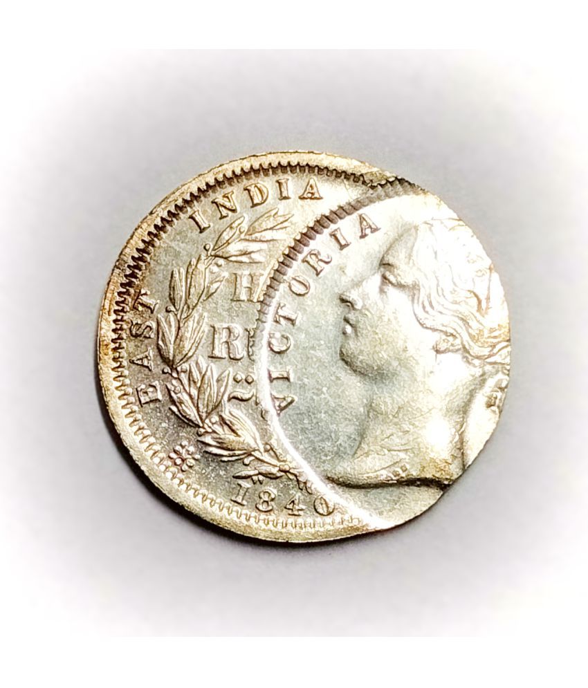     			BRITISH INDIA COINS - RARE ERROR HALF ANNA QUEEN VICTORIA COIN 1 Numismatic Coins