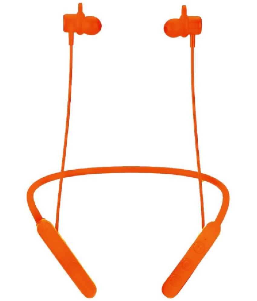 Cross CR BT 229O In Ear Bluetooth Neckband 10 Hours Playback IPX5(Splash & Sweat Proof) Active Noise cancellation -Bluetooth Orange