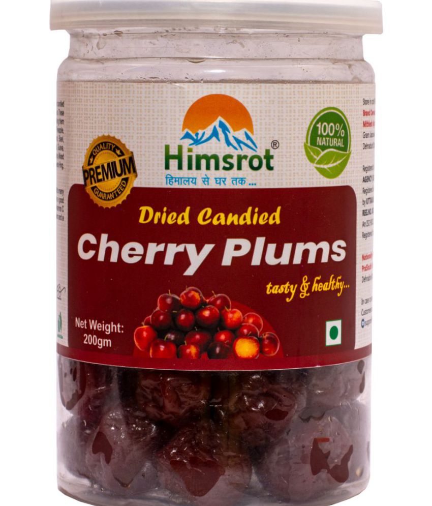     			Himsrot Dried Cherries Healthy Whole Dry Cherry from Himalayas | 100% Natural Sun Dried Berries | Cherry Candy - Cherry Dry Fruit 200 gms resealable Jar