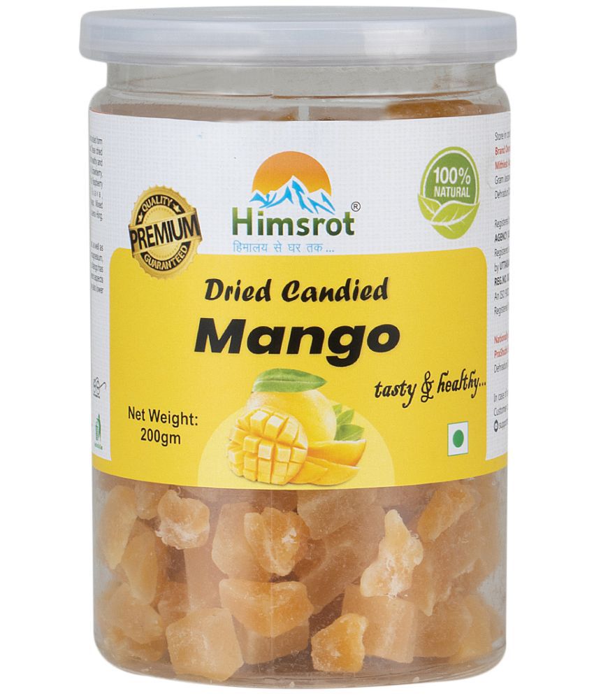     			Himsrot Dried Premium Mango Slices From Himalayas| 100% Natural Dry Fruit | Mango Candy | Mango Dry Fruit - 200 gms Resealable Jar