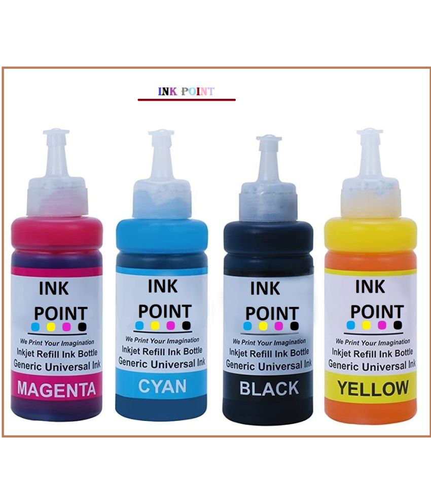     			INK POINT Multicolor Four bottles Refill Kit for Refill Ink For Use In C@non PIXMA MG2570S