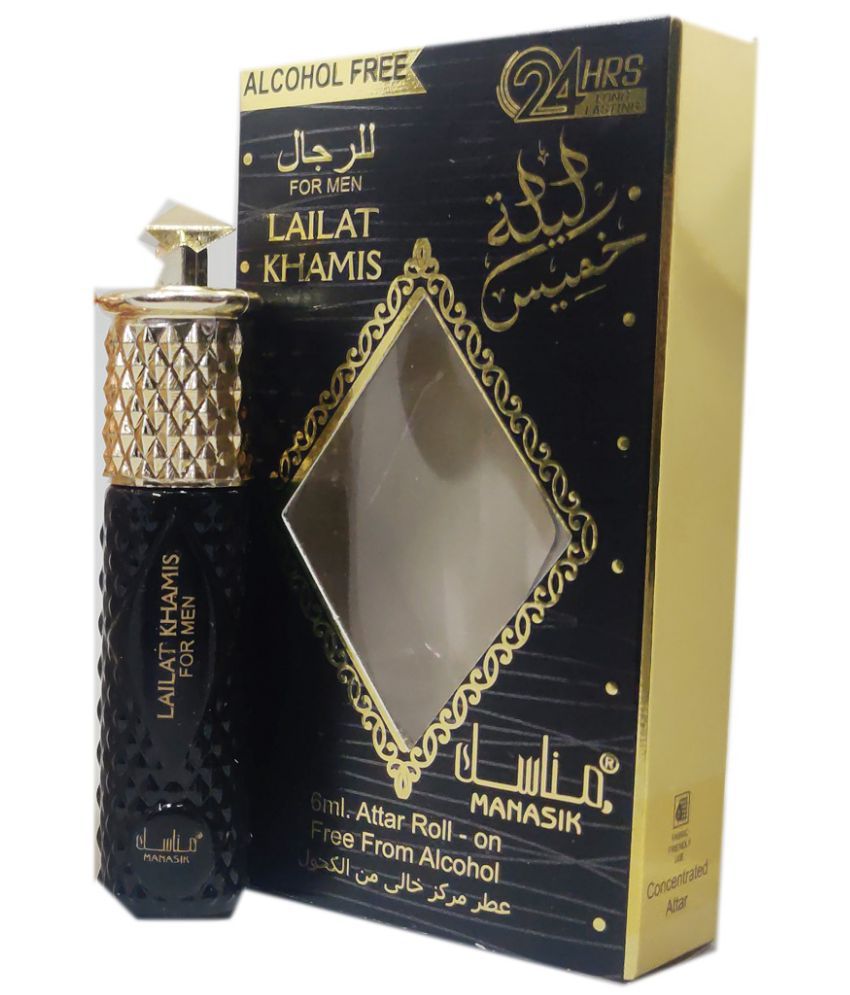     			MANASIK LAILAT KHAMIS BLACK  Concentrated   Attar Roll On 6ml .