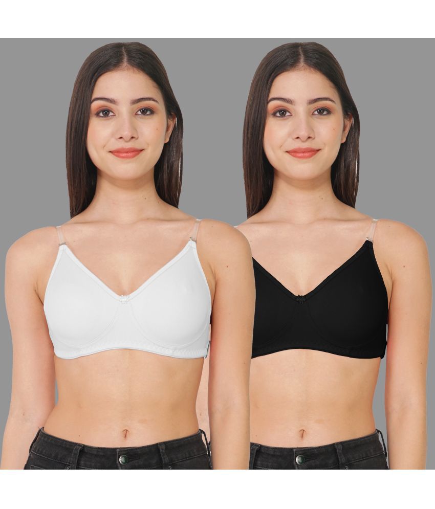     			Madam - Multicolor Cotton Blend Non Padded Women's Everyday Bra ( Pack of 2 )