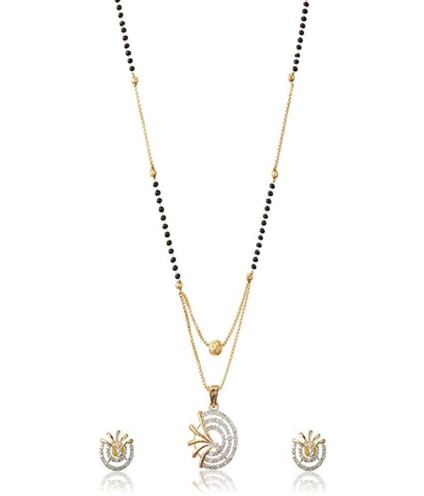     			PUJVI - Golden Mangalsutra Set ( Pack of 1 )