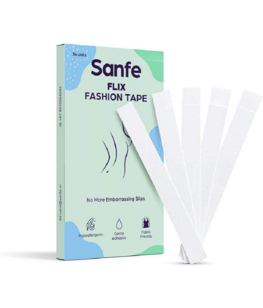     			Sanfe Flix Fashion Tape, Fabric Tape & Body Tape, 36 piece Double sided fashion tape, Backless support, Fabric friendly Adhesive