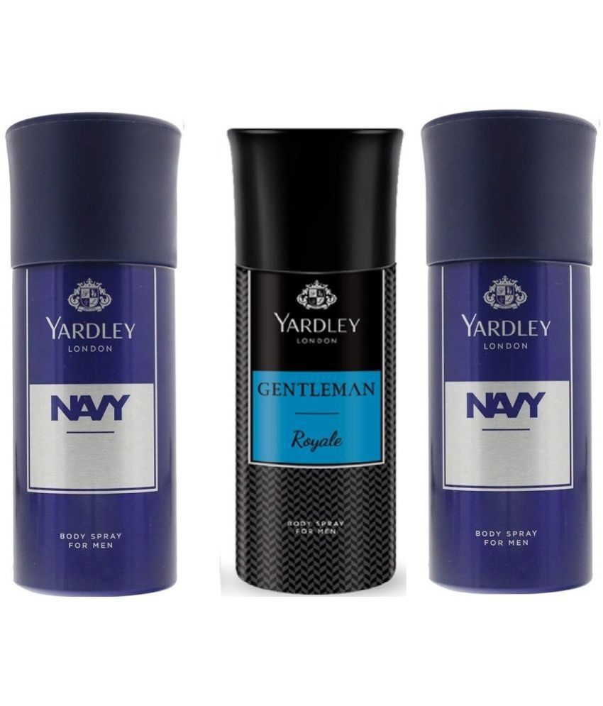     			Yardley - 2 Navy ,1Royale Deodorant Deodorant Spray for Men,Women 450 ml ( Pack of 3 )