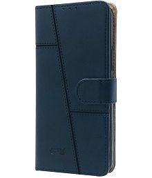Kosher Traders - Blue Artificial Leather Flip Cover Compatible For Vivo V23 ( Pack of 1 )