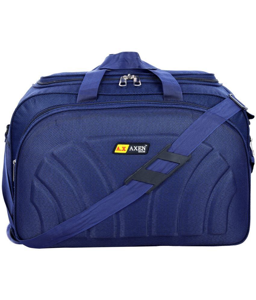     			AXEN BAGS - Blue Polyester Duffle Bag