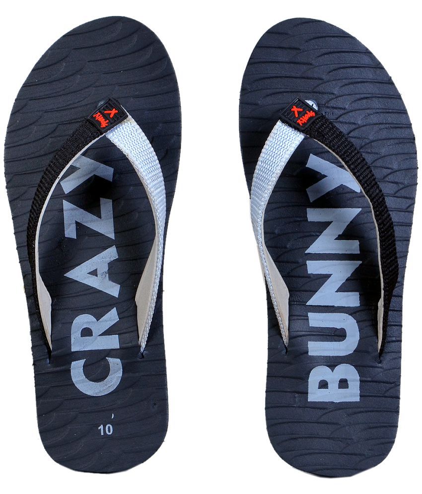     			Crazy Bunny - Black Men's Thong Flip Flop