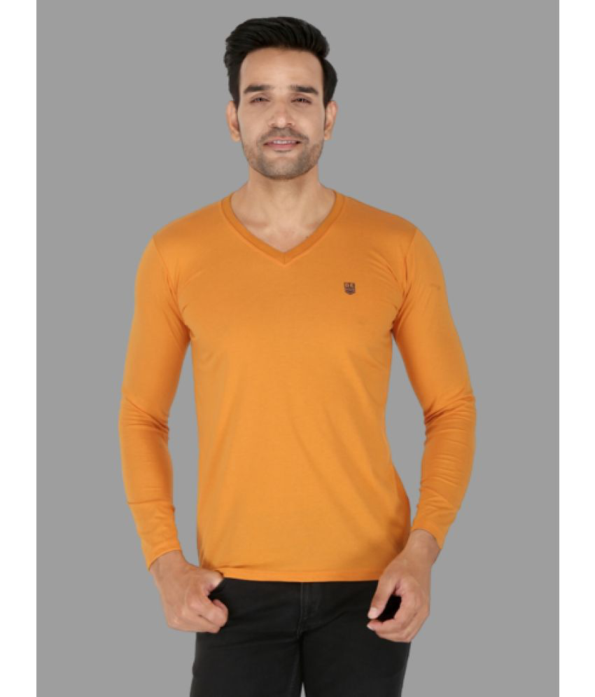 MADTEE - Orange 100% Cotton Regular Fit Men's T-Shirt ( Pack of 1 )