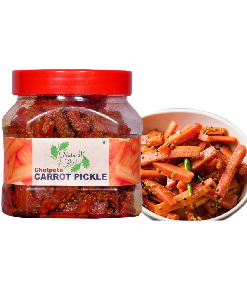     			Natural Diet Chatpata Carrot Pickle Gajjar ka Achar Premium Pickle Jar ||Ghar Ka Achar ||Mouth-Watering Pickle 500 g