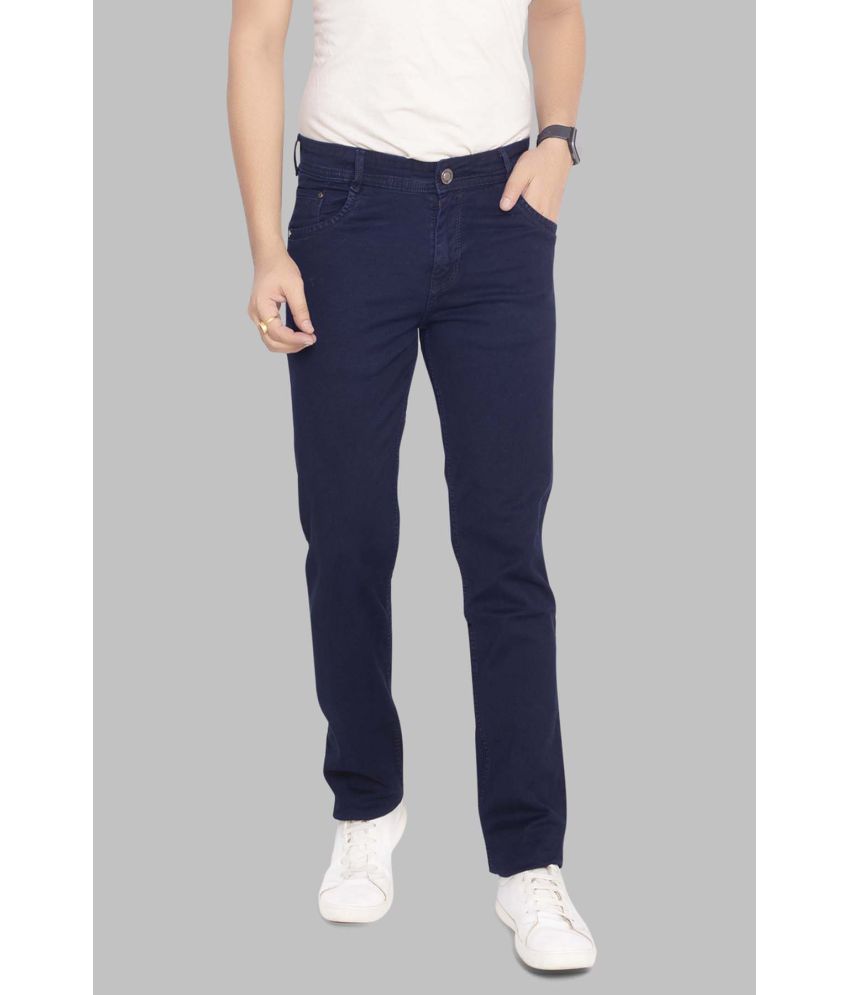 PRANKSTER - Navy Blue Denim Regular Fit Men's Jeans ( Pack of 1 )