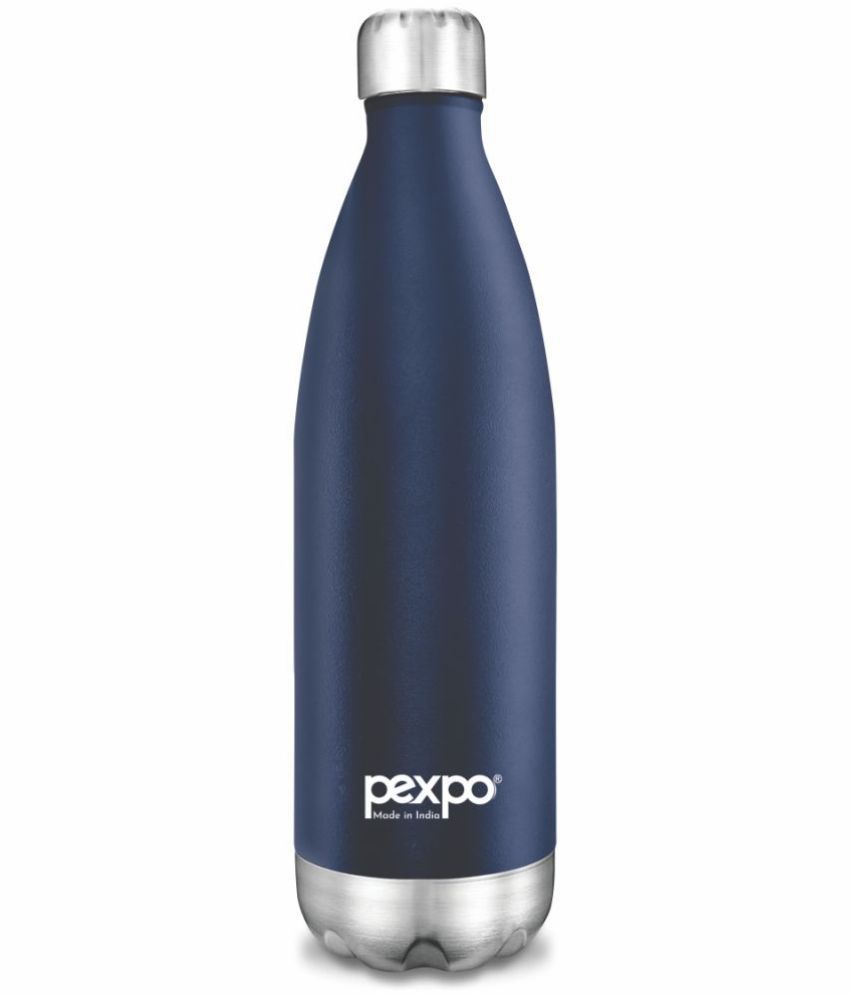     			Pexpo 500ml 24 Hrs Hot and Cold ISI Certified Flask, Electro Vacuum insulated Bottle (Pack of 1, Denim Blue)