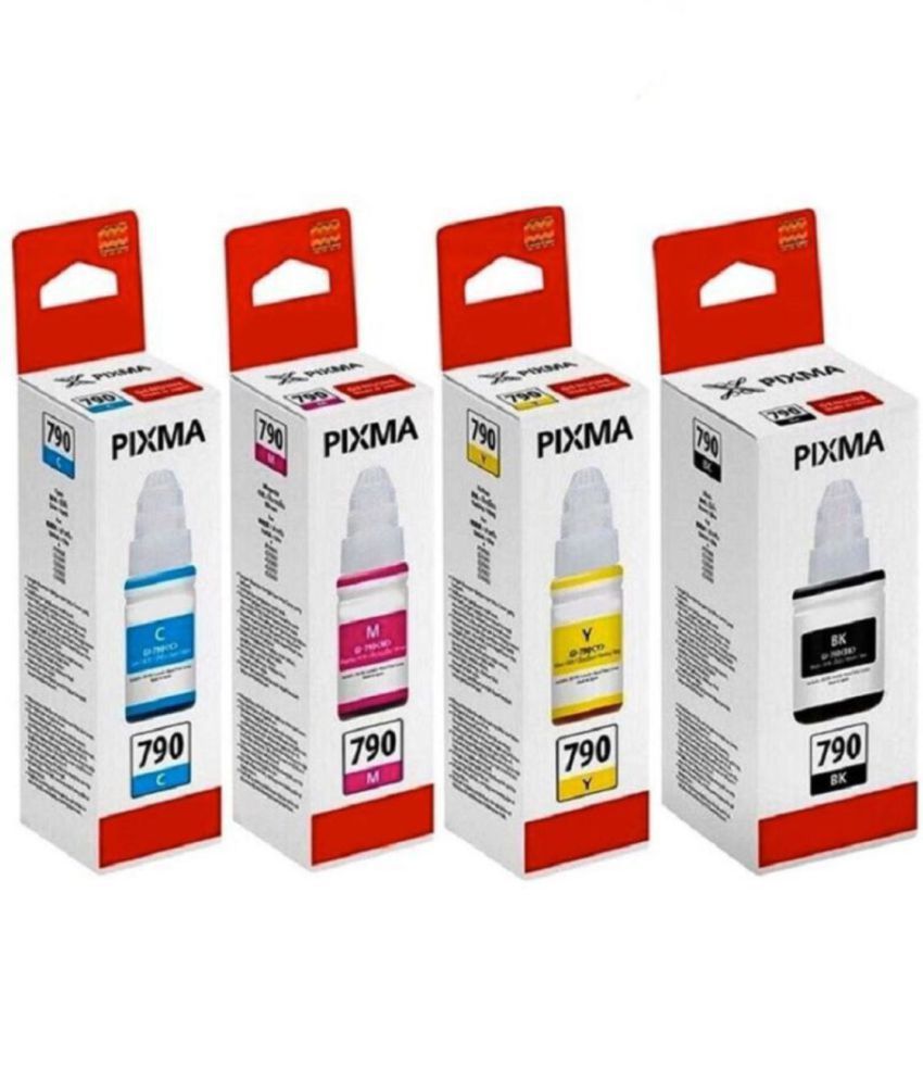 Refill Ink For G3010 Gi-790 Multicolor Pack of 4 Cartridge for 790 INK Cartridge Pack Of 4 For Use Pixma G1000, G2000, G3000 Printers