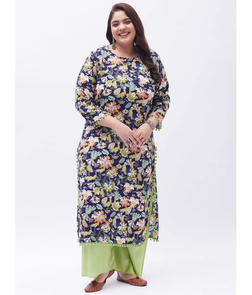     			Tissu - Multicolor Straight Rayon Women's Stitched Salwar Suit ( Pack of 1 )
