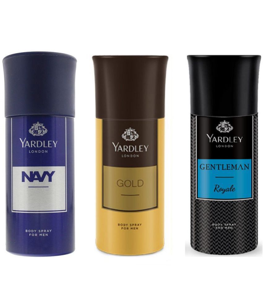     			Yardley - 1 Navy 1 Gold & 1 Royale Deodorant Deodorant Spray for Men 450 ml ( Pack of 3 )
