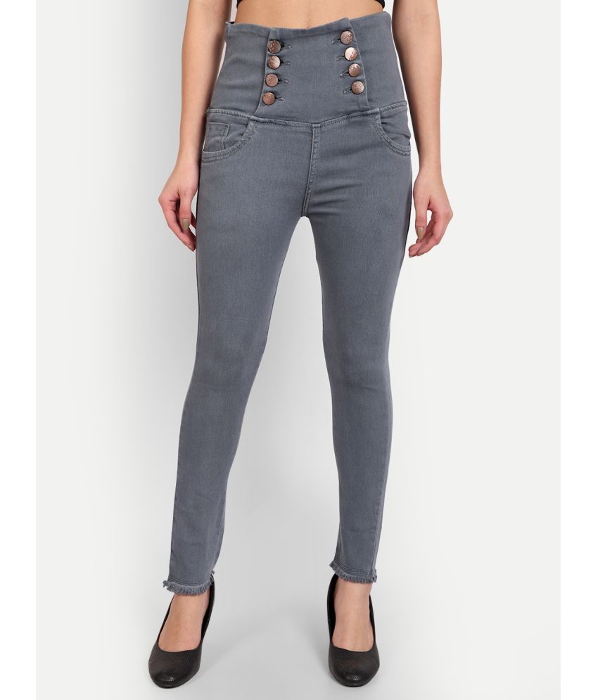     			AngelFab - Grey Denim Skinny Fit Women's Jeans ( Pack of 1 )