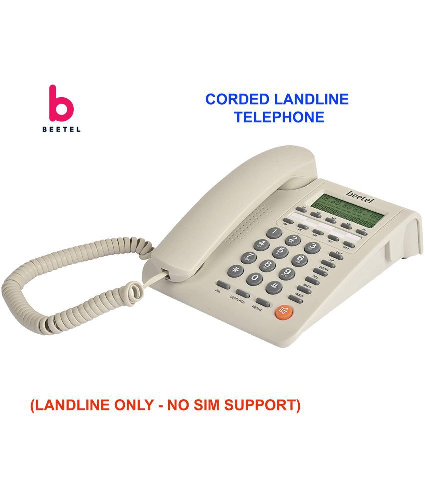 Beetel M59 Corded Landline Phone ( White )