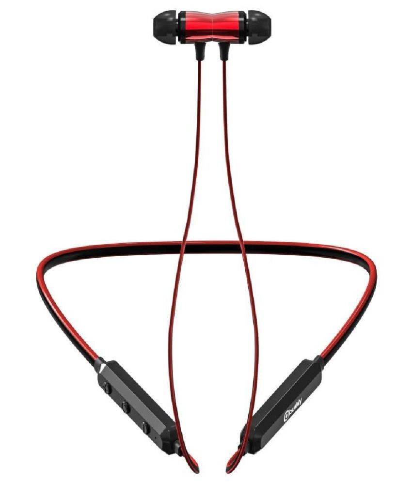 Gionee EBT10W In Ear Bluetooth Neckband 10 Hours Playback IPX4(Splash & Sweat Proof) Powerfull bass -Bluetooth V 5.0 Red