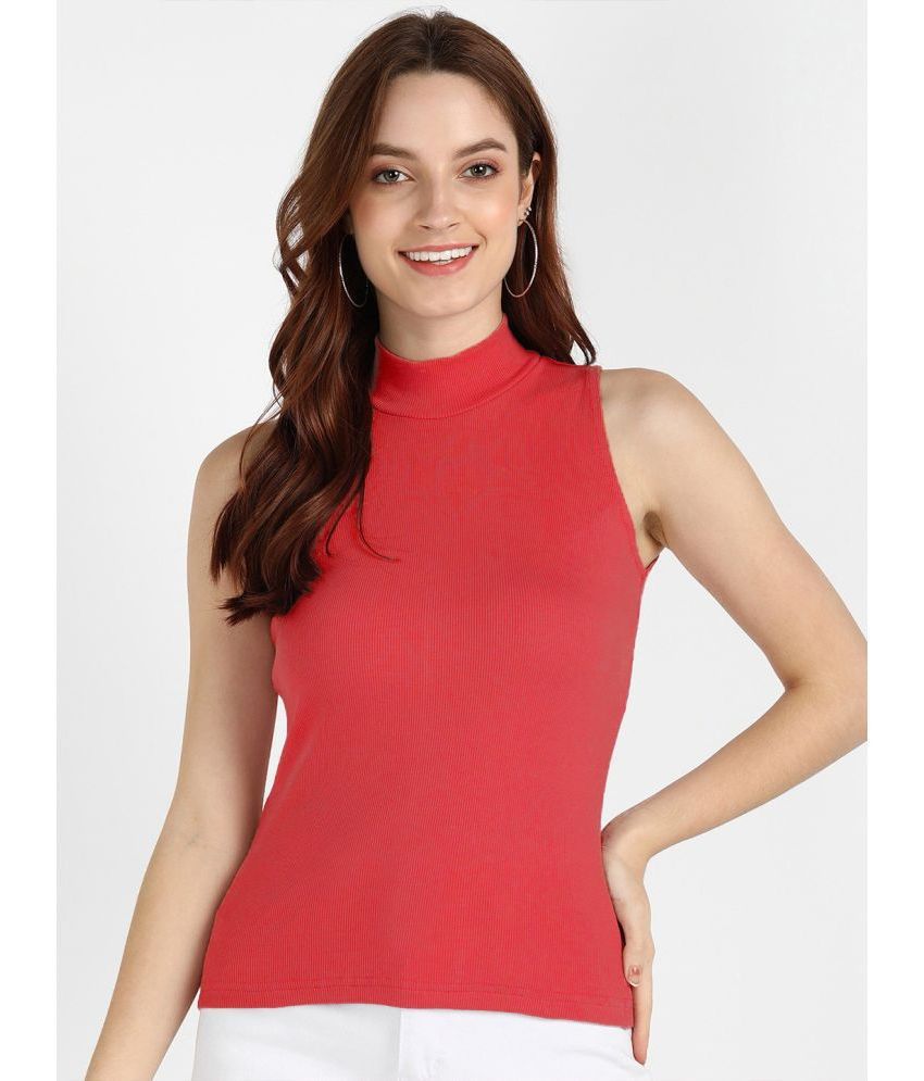     			HARBOR N BAY - Red Cotton Blend Regular Fit Women's T-Shirt ( Pack of 1 )