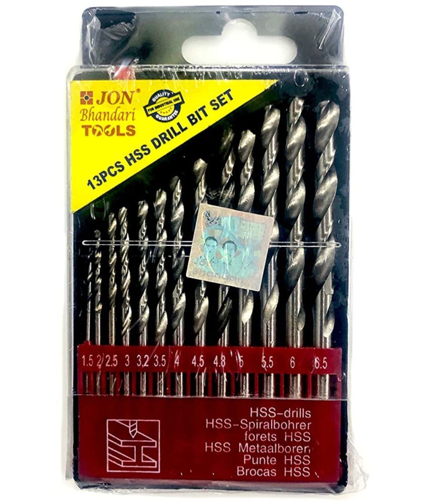     			JON BHANDARI 13 pc HSS drill bit set