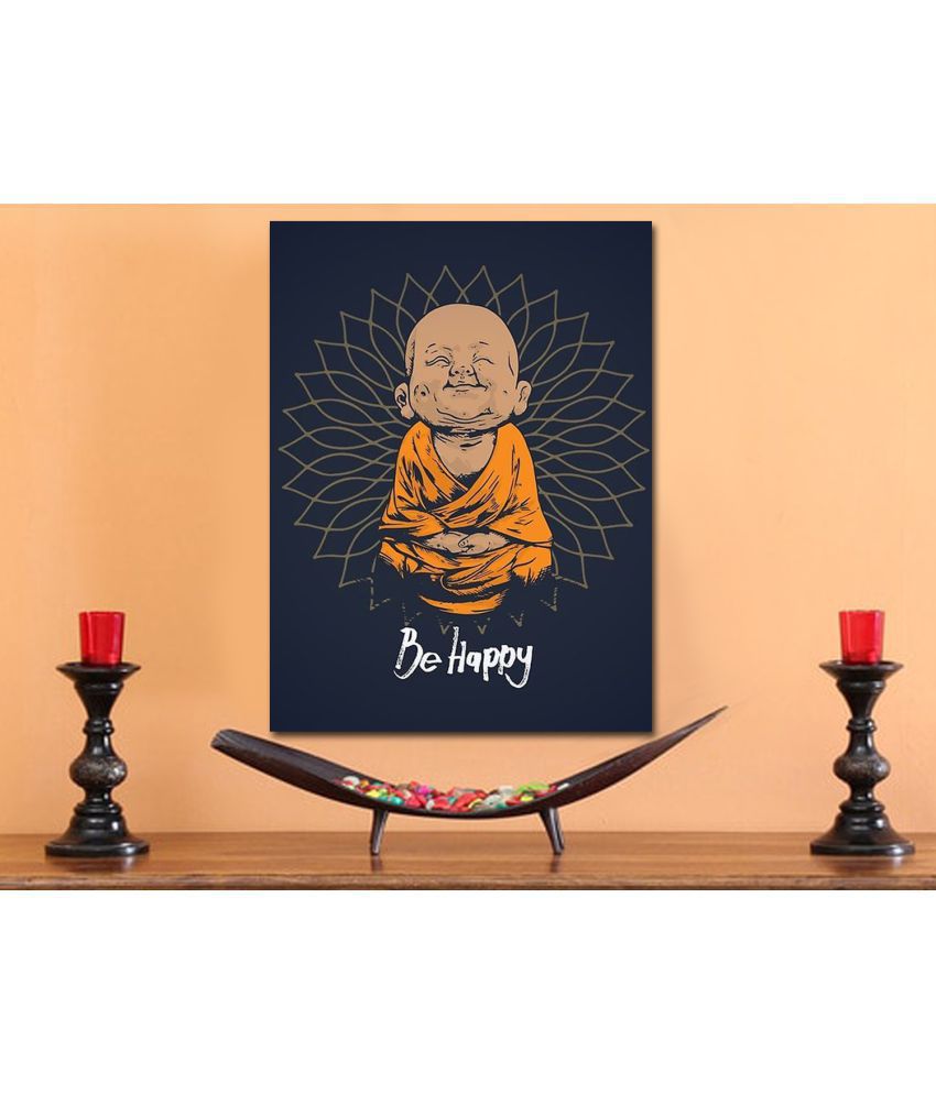     			Photojaanic Be Happy Buddha Posters Motivational Wall Poster Paper Wall Poster Without Frame