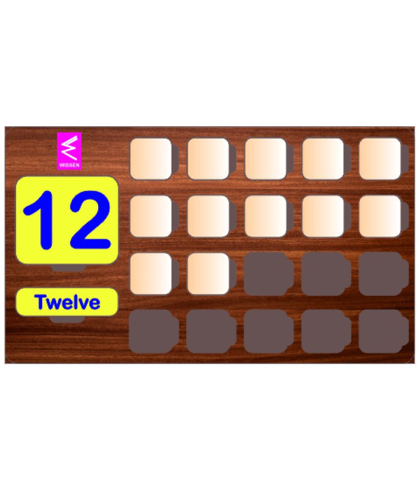     			WISSEN Wooden Educational Number Counting Puzzle Board Games from 1 to 20 for kids 2 years & above | Easy and fun way early learning numbers puzzles for preschoolers, pre-primary, homeschooler childrens