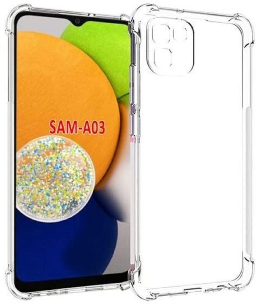     			Case Vault Covers - Transparent Silicon Silicon Soft cases Compatible For Samsung Galaxy A03 ( Pack of 1 )