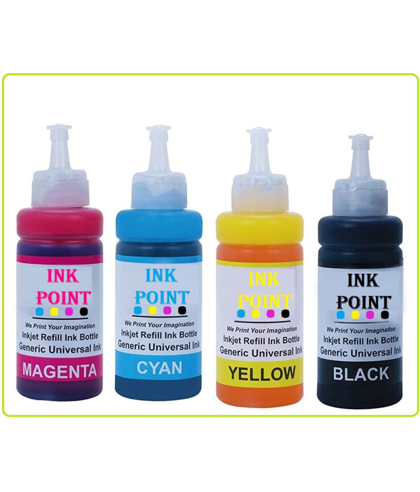     			INK POINT Multicolor Four bottles Refill Kit for Refill Ink For E_pson T664 L555, L350 , L355 , L360 , L361, L365, L380