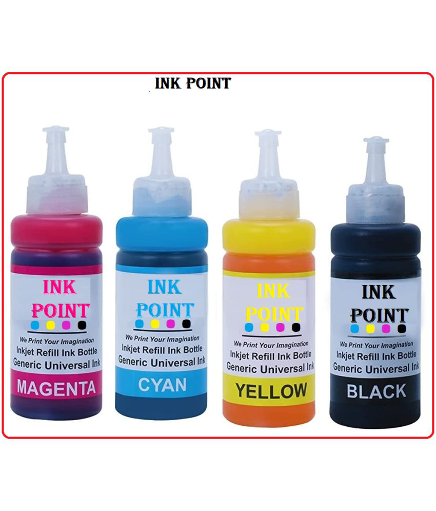     			INK POINT Multicolor Four bottles Refill Kit for Refill Ink For E_pson T664 L100 , L110 , L130 , L200 , L210 , L220 , L300 , L385
