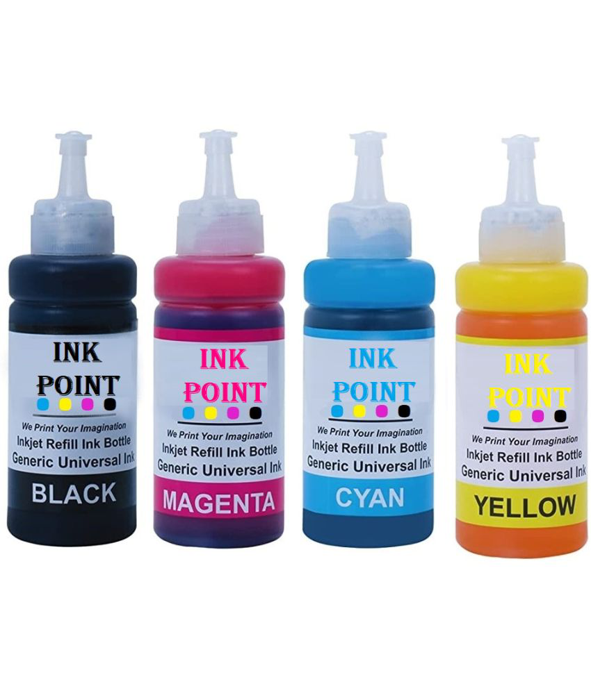     			INK POINT Multicolor Four bottles Refill Kit for E_pson L380 Dye Ink Compatible L130, L110, L210, L220, L310, L360