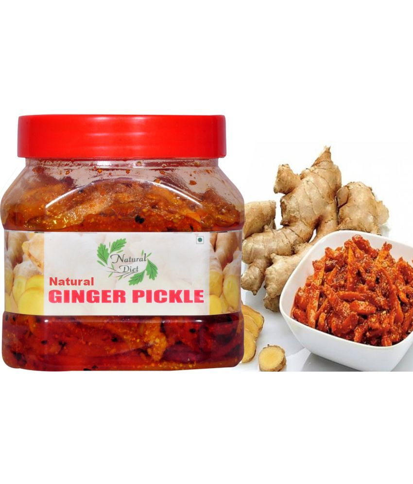     			Natural Diet Natural Ginger Pickle Adrak Ka Achar Premium Pickle Jar ||Ghar Ka Achar ||Mouth-Watering Pickle 500 g