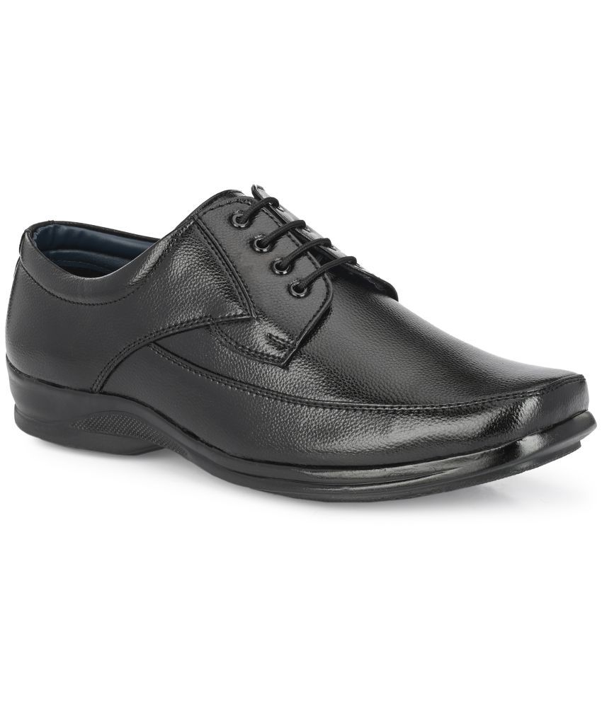     			ShoeRise - Black Men's Derby Formal Shoes