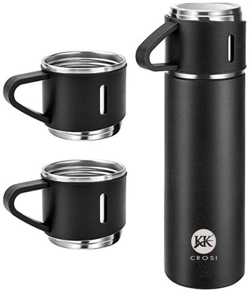     			kk crosi - Black Steel Flask ( 500 ml )