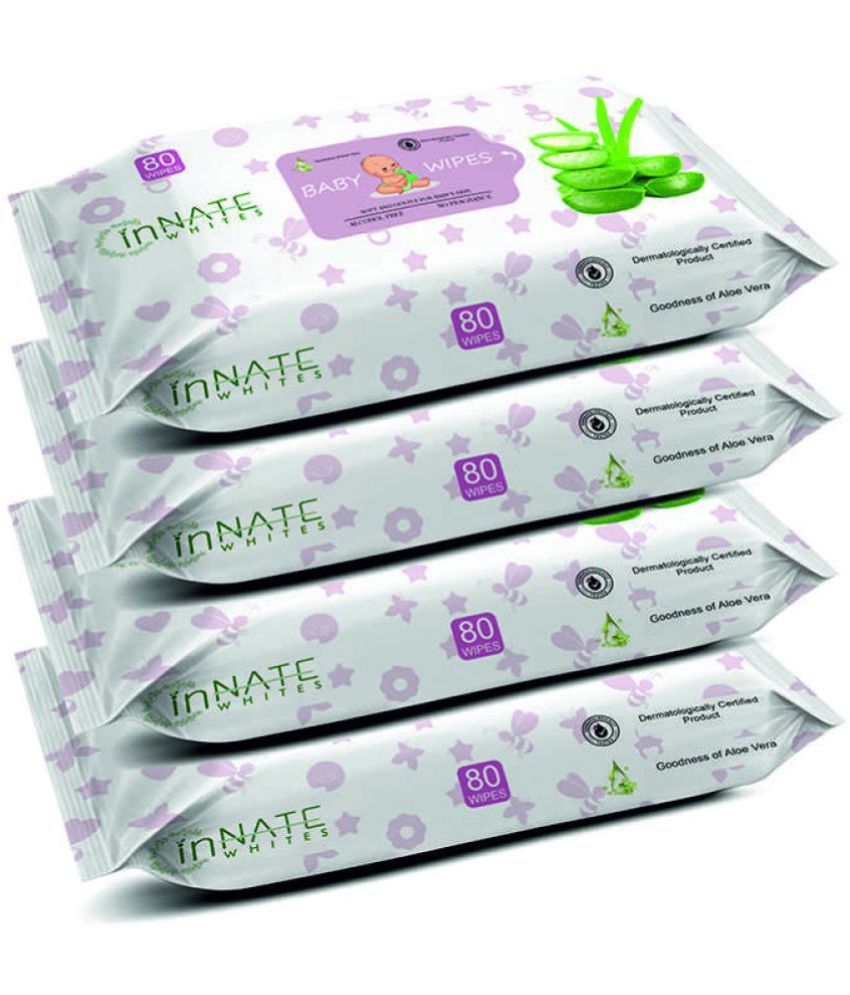     			InnateWhites - Non Scented Wet wipes For Babies ( Pack of 4 )