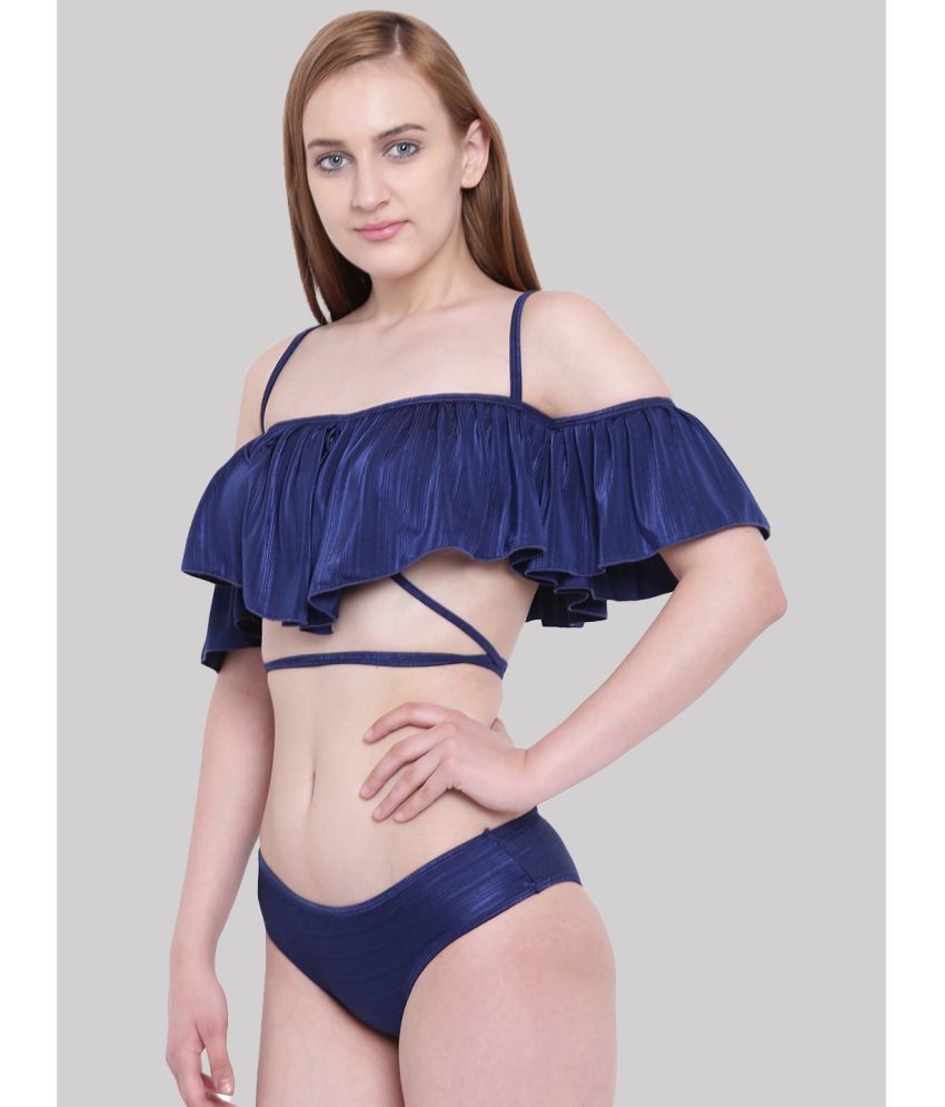     			La Intimo Polyester Navy Bikini - Single